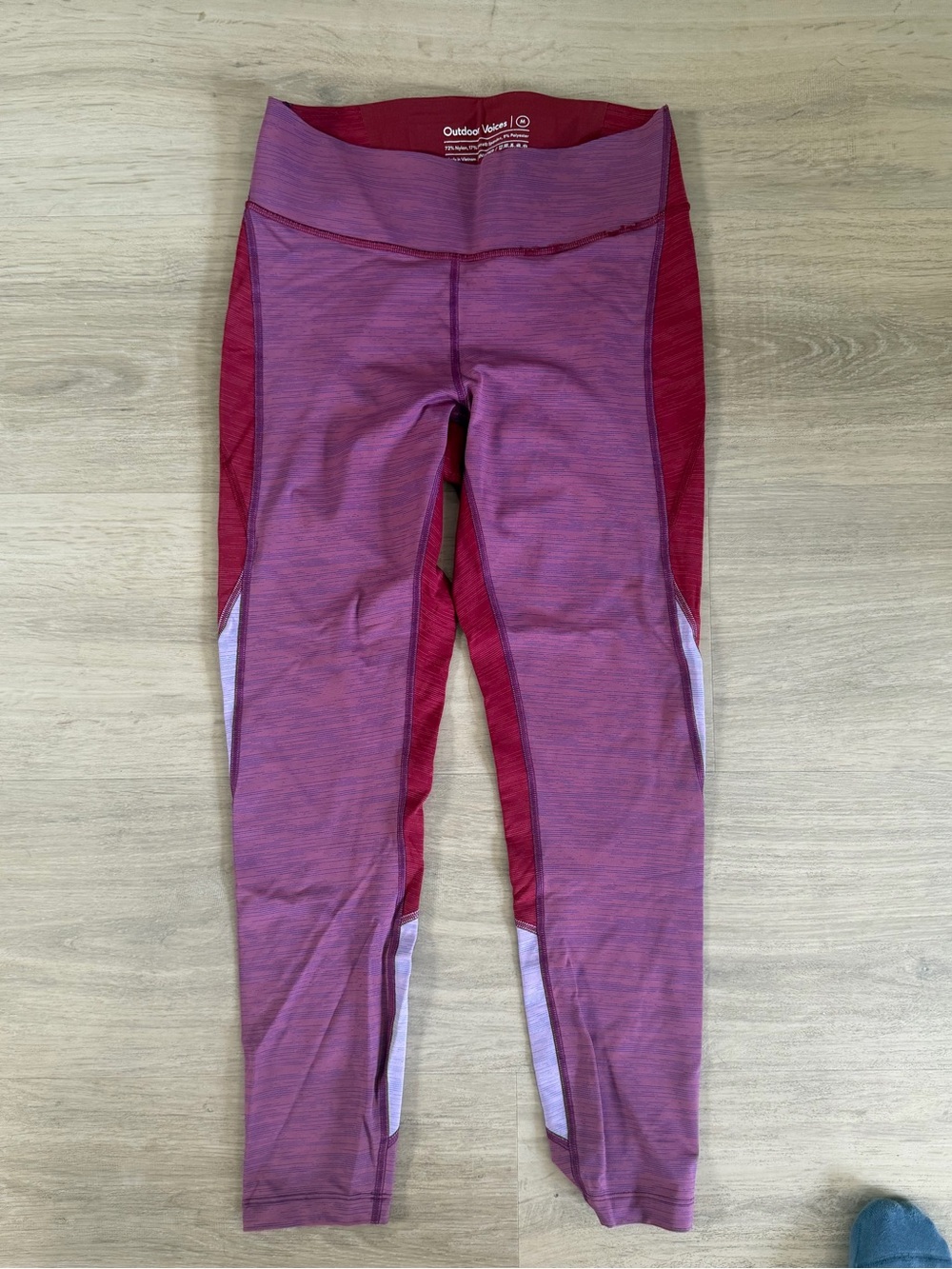 Outdoor Voices Girls' Two-Tone Purple & Maroon Performance Leggings